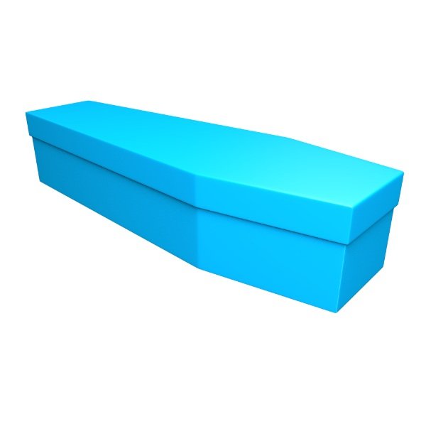 Aqua Blue Cardboard Coffin - Price Reduced!