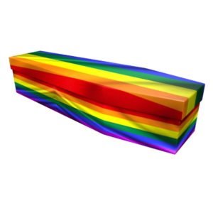 Rainbow Cardboard Coffin - Price Reduced!