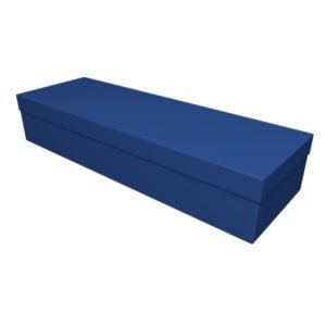 Royal Blue Cardboard Coffin Casket - Price Reduced!