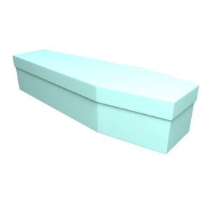 Ice Blue Cardboard Coffin - Price Reduced!