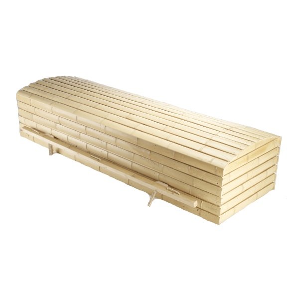 Pine and Bamboo Coffin Casket - Price Reduced!
