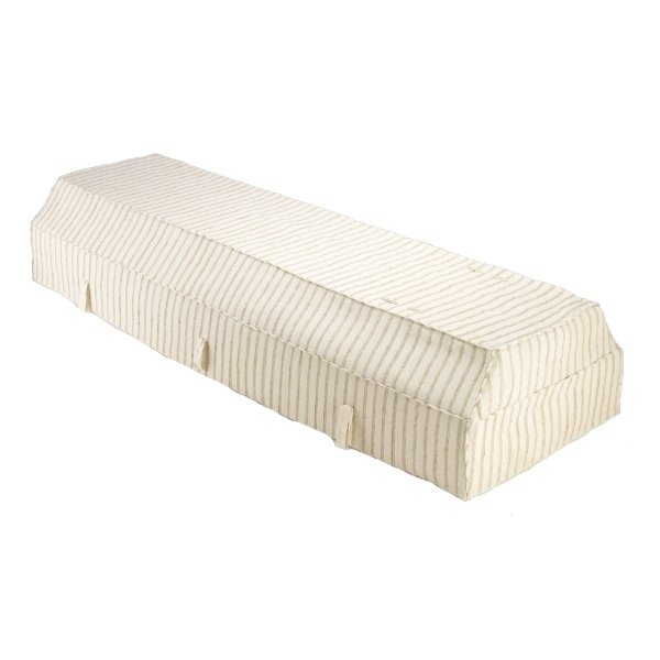Fabric Coffin with Cream Fragrant Root Cover