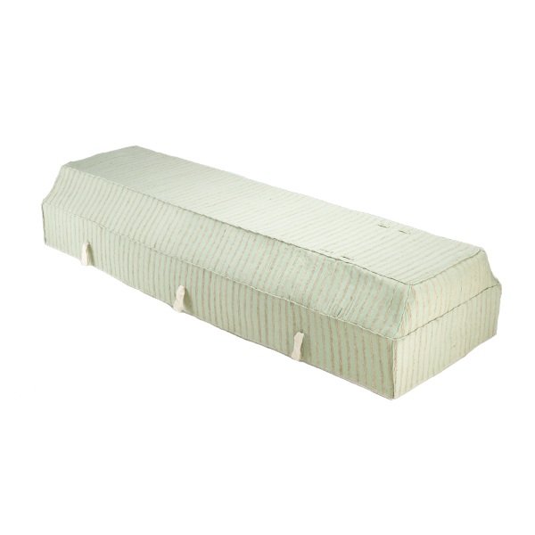 Fabric Coffin with Light Green Fragrant Root Cover