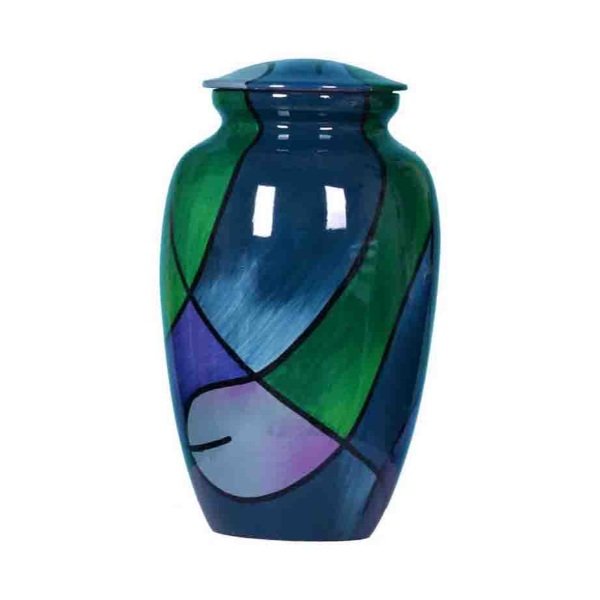 Cremation Urn - Blue / Green