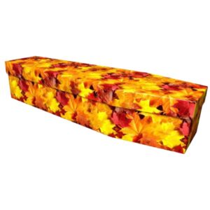 Autumn Leaves Cardboard Coffin