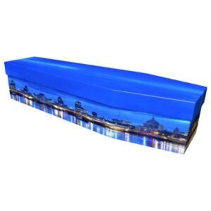 London Skyline Cardboard Coffin