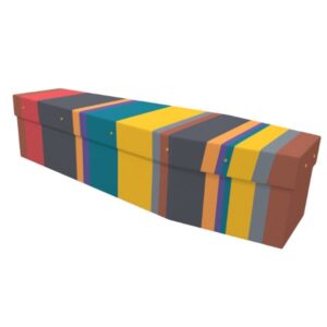 Stripe Cardboard Coffin