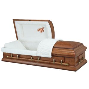 Harvest Oak - Wooden American Casket Coffin