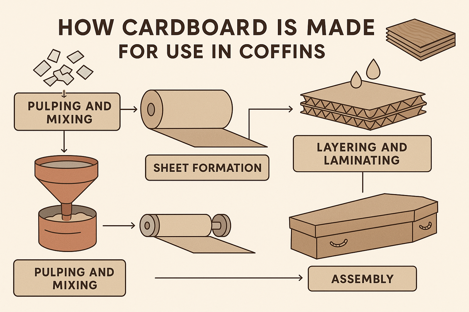 How Cardboard Coffins are made