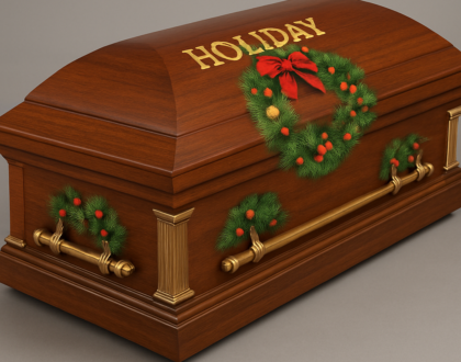 Holiday delays in ordering coffins so please order in good time!