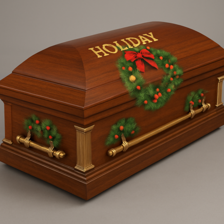 Holiday delays in ordering coffins so please order in good time!